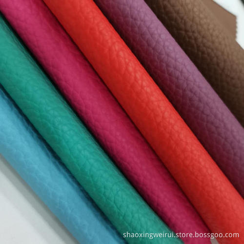 Litchi Grain PVC Leather With Blush Fabric
